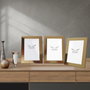 Aberto Design Set de 3 Marcos de Fotos Dorados 15 x 21 cm